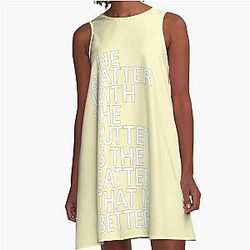 The Batter with the Butter - Tongue Twisters A-Line Dress