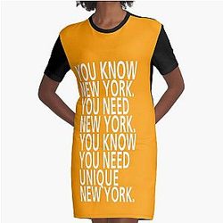 You know New York - Tongue Twisters Graphic T-Shirt Dress