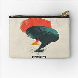 Retro Twisters Graphic Art Zipper Pouch