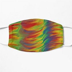 Glitchy primary twisters Flat Mask