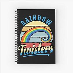 Vintage Rainbow Twisters Spiral Notebook
