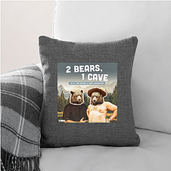 Comic Chaos Two Bears One Cave Pillows Cover