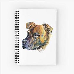 Tyga the Brindle Staffordshire Bull Terrier Notebook