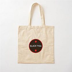 Black Tyga Cotton Tote Bag