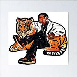 Cartoon Rapper Tyga Poster