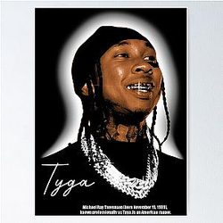Silhouette Rapper Tyga Poster