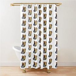 Tyga the Brindle Staffy shower curtain