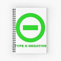 Type O Negative Trending Design Art The Popular Child's Band Has Long Hair To Show The Rock Style That Is Loved By The Audience Spiral Notebook