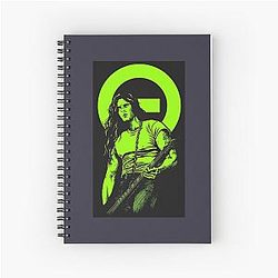 Premium Singer New type o negative logo Spiral Notebook