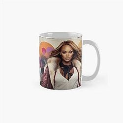 Digital design of Tyra Banks classic mug