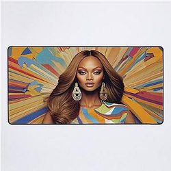 Digital design desk mat Tyra Banks