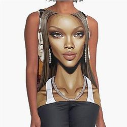 Digital design of Tyra Banks Sleeveless Top