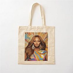 Digital Design of Tyra Banks Cotton Tote Bag