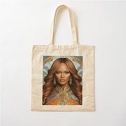 Digital Design of Tyra Banks Cotton Tote Bag