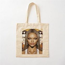Digital design of Tyra Banks Cotton Tote Bag