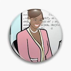 Tyra Banks Life Size Work Scene Pin