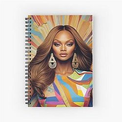 Digital Design of Tyra Banks Spiral Notebook