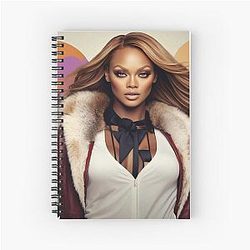 Digital Design of Tyra Banks Spiral Notebook