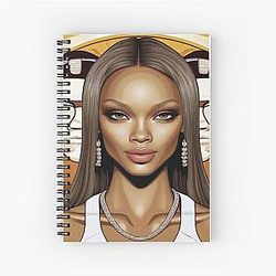 Digital Design of Tyra Banks Spiral Notebook