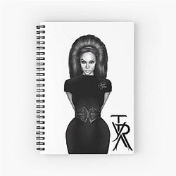 Tyra Banks Black Spiral Notebook