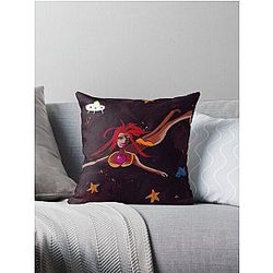 From the distant stars Tyra Banks brings universal love throw pillow