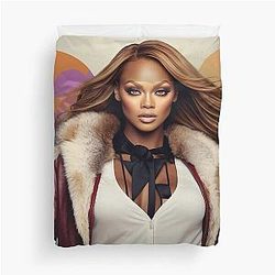 Digital design of Tyra Banks Duvet Cover