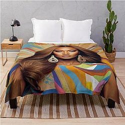 Digital Design of Tyra Banks 4 Throw Blanket