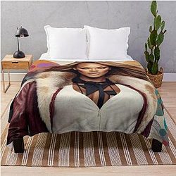 Digital design of Tyra Banks Throw Blanket