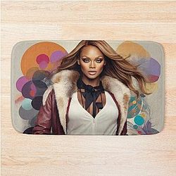 Digital design of Tyra Banks bath mat
