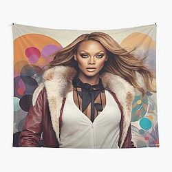 Digital design of Tyra Banks Tapestry