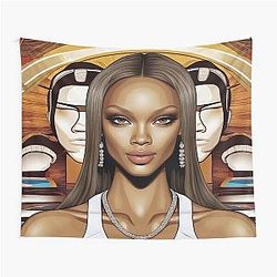 Digital design of Tyra Banks Tapestry