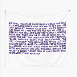 Tyra Banks I was rooting for you 3D text Tapestry