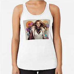 Digital design of Tyra Banks Racerback Tank Top
