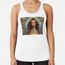 Digital design of Tyra Banks Racerback Tank Top