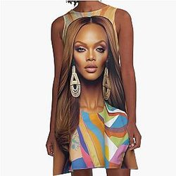 Digital design of Tyra Banks A-Line Dress