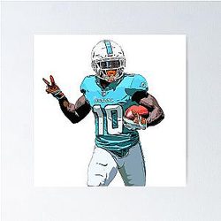 Tyreek Hill Sign Print