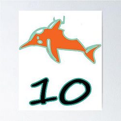 of Tyreek Hill Dolphins Poster
