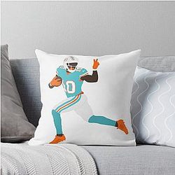 Tyreek Hill Dolphins Throw Pillow