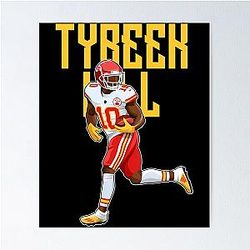 Tyreek Hill Carries the Ball 10 Poster