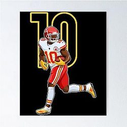 Tyreek Hill Miami Number 10 Poster