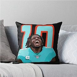 Tyreek Hill Dolphins Throw Pillow