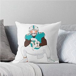 Tyreek Hill Dolphin Throw Pillow