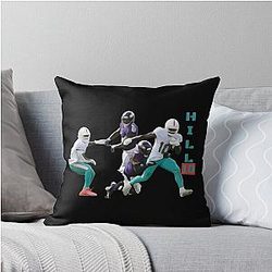 Tyreek Hill Dolphins Throw Pillow