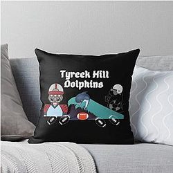 Tyreek Hill Dolphins Throw Pillow
