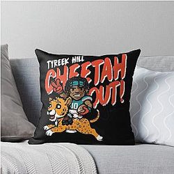 Tyreek Hill Cheetah Throw Pillow