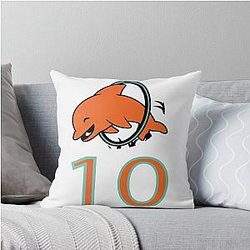 Of Tyreek Hill Dolphins Throw Pillow