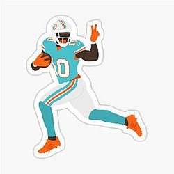 Tyreek Hill Dolphins Sticker