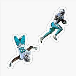 Tyreek Hill Dolphins Peace Sign Flip Pattern Sticker