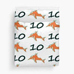 of Tyreek Hill Dolphins Duvet Cover