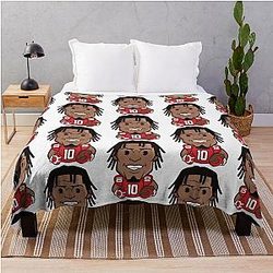 Tyreek Hill Dolphins Throw Blanket